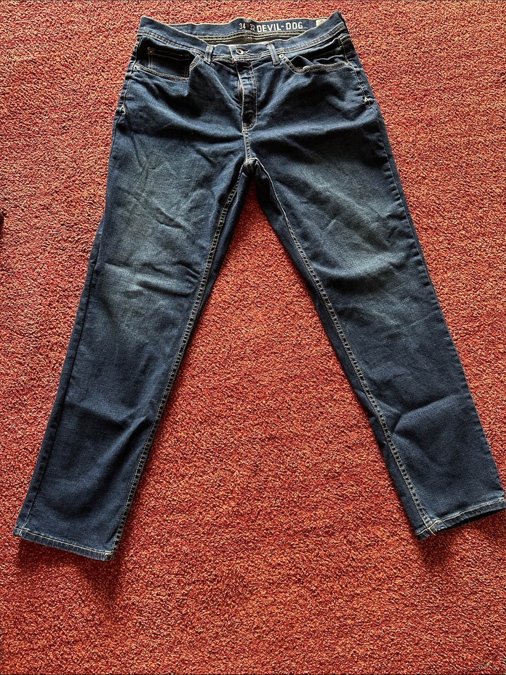 Men’s Slim Straight Jeans in Dark Blue